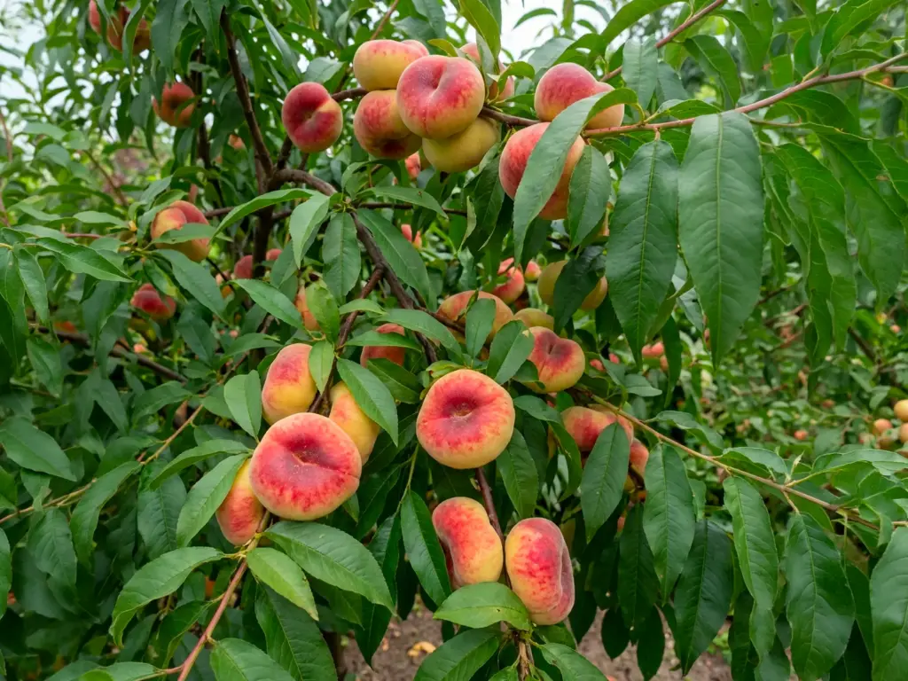Prunus persica 'Saturn' - Pêche